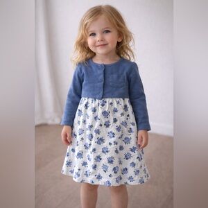 NWT: Floral Dress & Cardigan